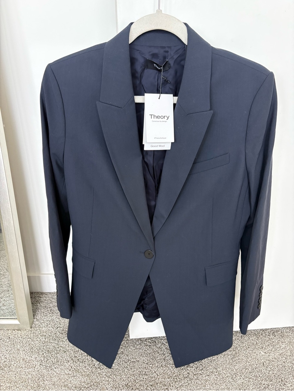 NEW Theory Etiennette Blazer sz 10 navy